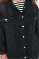 Arife Hanım Jeansjacke mit Taschendetails in Anthrazit Arife Hanım Jeansjacke mit Taschendetails in Anthrazit