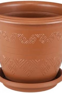 O001 Otantik Saksı Set No: 1, 4 Litre, 21 Cm, Kiremit