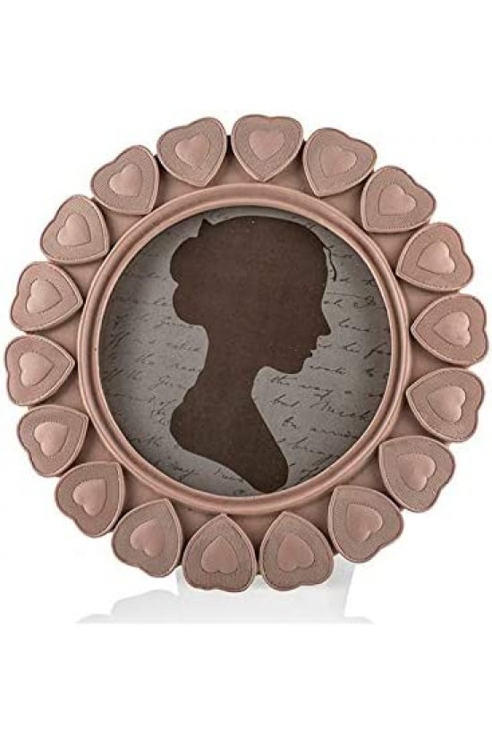 Pembe Kalpli Oval Çerçeve Pembe Kalpli Oval Çerçeve