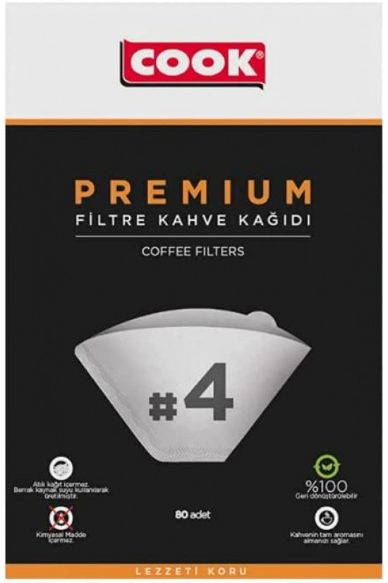 Premium Filter Coffee Paper - Size 4, 80 pcs. Premium Filter Coffee Paper - Size 4, 80 pcs.