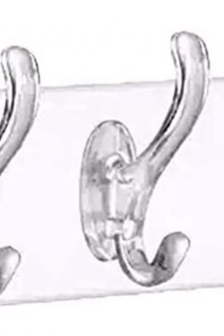 Selbstklebender, stabiler, transparenter 5-Haken-Aufhänger, Hintertür, Muk, Wand, Badezimmer-Aufhänger