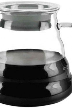Cam Drip Kahve Servis Sürahisi - Drip Coffee r - 600 ml - Isıya Dayanıklı Borosilikat Cam, Çok Renkli