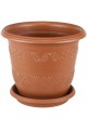 O002 Otantik Saksı Set No: 2, 4.5 Litre, 24 Cm, Kiremit