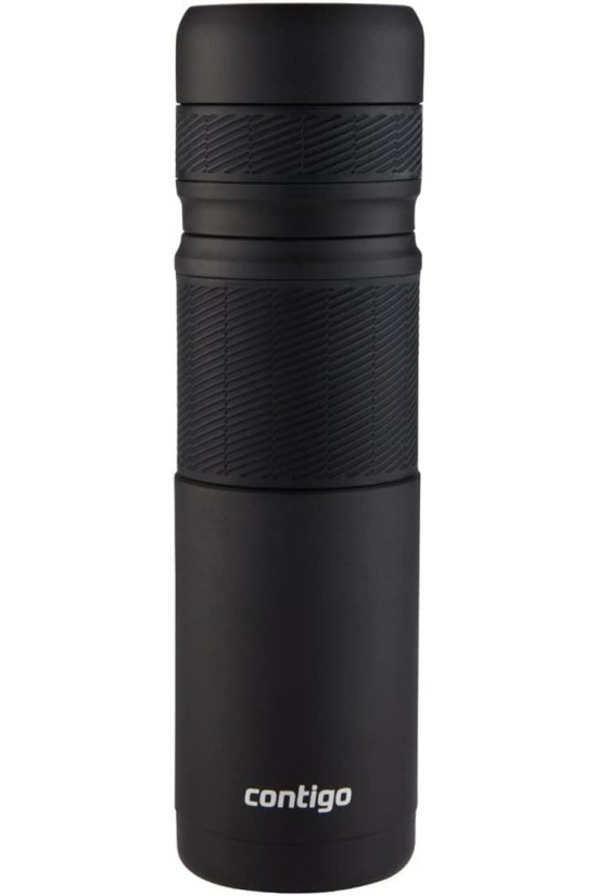 Steel Thermos with Tl Glass 740 ml, Black