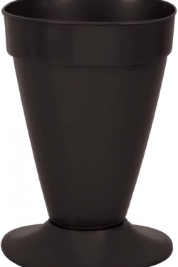 V003 Konik Kesme Çiçek Vazosu Set 5 Litre 20 Cm, Siyah