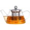 Infuseur à tisane en verre 500 ml - Théière avec passoire en acier
