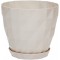 KRT5 Crystal Flowerpot Decorative Flowerpot with Plate, Off-White, 23cm, 6 Liter