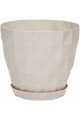KRT5 Kristall-Blumentopf, dekorativer Blumentopf mit Teller, gebrochenes Weiß, 23 cm, 6 Liter KRT5 Kristall-Blumentopf, dekorativer Blumentopf mit Teller, gebrochenes Weiß, 23 cm, 6 Liter