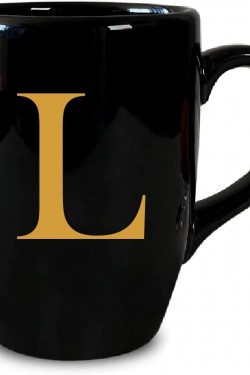 VIVAS L Buchstabe Schwarz Tasse Tasse Kaffeetasse Tasse Kaffeetasse