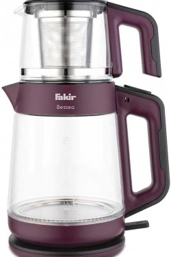 Bestea 1900 W Cam Çay Makinesi Violet Siyah