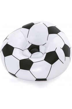 Assento de futebol Up In & Over Beanless, 114 x 112 x 66 cm, assento pneumático de futebol, preto/branco
