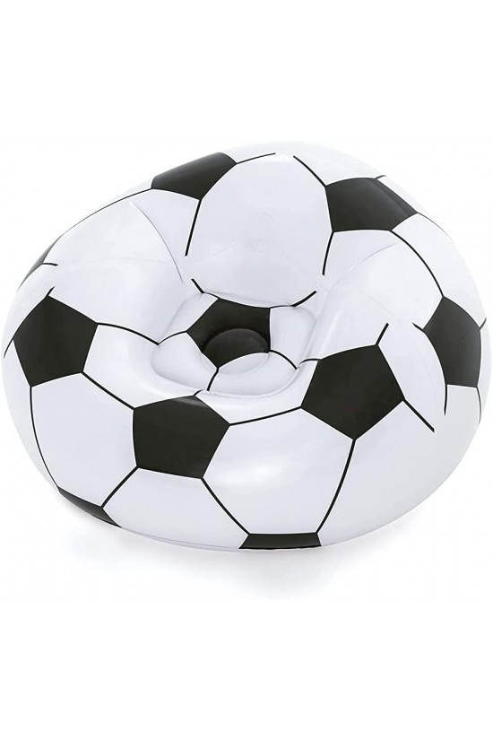 Up In & Over Beanless futbol topu koltuğu, 114 x 112 x 66 cm, futbol hava koltuğu, siyah/beyaz