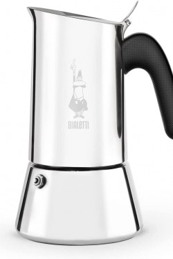 - Yeni Venus, paslanmaz çelik espresso makinesi, tüm ocak türleri için uygundur, 2 fincan (85 ml), alüminyum, gümüş (indüksiyonlu ocaklara uygun değildir)