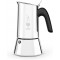 New Venus, machine à espresso en acier inoxydable, tous feux, 2 tasses (85 ml), aluminium, argent (ne convient pas aux feux à induction)