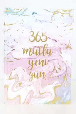 Tarihsiz Ajanda y 365 Mutlu Yeni Gün Planlayıcı Defter, Sert Kapaklı, Mottolu Sayfalar, 254 Sayfa, BKM297001