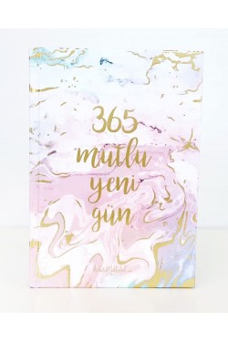 Agenda non daté y 365 Happy New Day Planner Notebook, couverture rigide, pages de devise, 254 pages, BKM297001