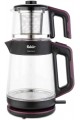 Bestea Çay Makinesi, ‎1900 W, 1 L Demlik & 2 L Isıtıcı Hazneli, Cam & Paslanmaz Çelik, Siyah/Violet