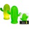 Battery-Powered Silicone LED Light Cute Cactus Night Lasp, Multi-Color