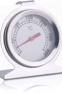 T0P1 Paslanmaz Çelik Fırın Termometresi, Siyah