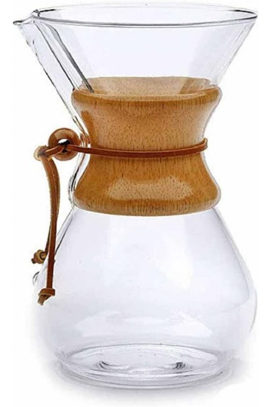 Cam Dripper Kahve Ekipmanı - Kahve Demleme Al - Cam Kahve Demleme - (*Chemex Benzeri) - 400 ml