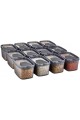 12&apos;Li Set Erzak Bakliyat Saklama Kabı 1.3 Lt - Midi Boy 12X1300Ml Hmnv-Lv-236-Pltn-12Li