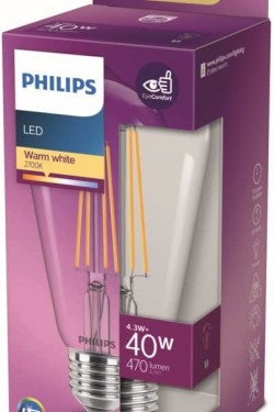 LED classic 40W ST64 E27 Sarı Işık Dim Edilmez Filament LED Ampul