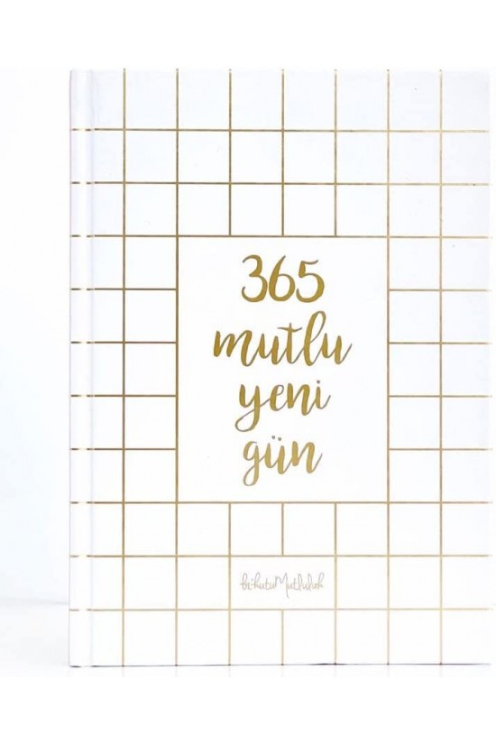 Tarihsiz Ajanda Bianco 365 Mutlu Yeni Gün Planlayıcı Defter, Sert Kapaklı, Mottolu Sayfalar, 254 Sayfa, BKM297001