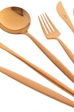9000 Titanyum Bronz 84 Parça 12 Kişilik Çatal Kaşık Bıçak S Kutulu