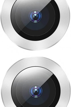 Alloy, Cep Telefonu Kamera Lens Koruma Halka Camı/Filmi, Gri/Gümüş,   11 Pro & 11 Pro Max Uyumlu (2 Adet)