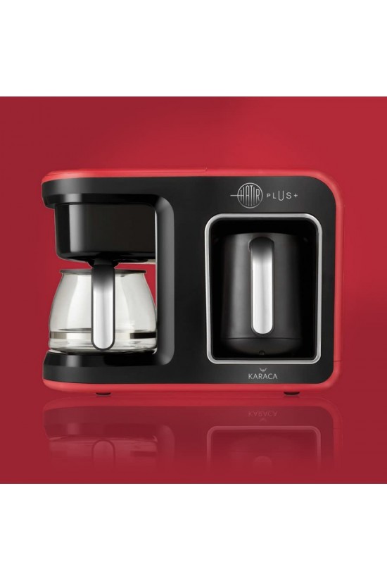 Hatır Plus 2 In 1 Kahve Makinesi Kırmızı