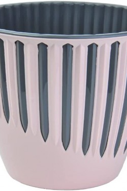 PYN4 Piyano Saksı Geçme Tabaklı İçlikli Dekoratif Saksı, Pudra Pembe, 16.8cm, 1.9 Litre