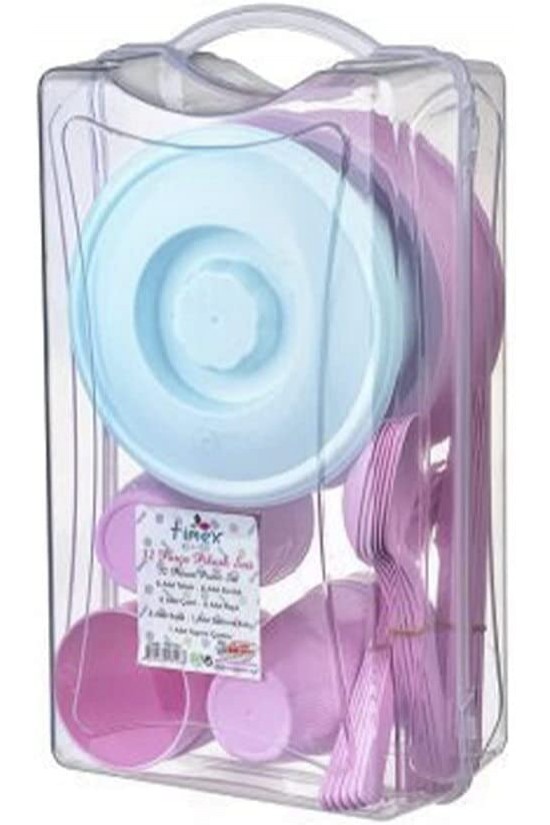 DEMİREL PLASTIC 31289 Timex 32 Pièces Magic Picnic S avec Sac pour 6 Personnes DEMİREL PLASTIC 31289 Timex 32 Pièces Magic Picnic S avec Sac pour 6 Personnes