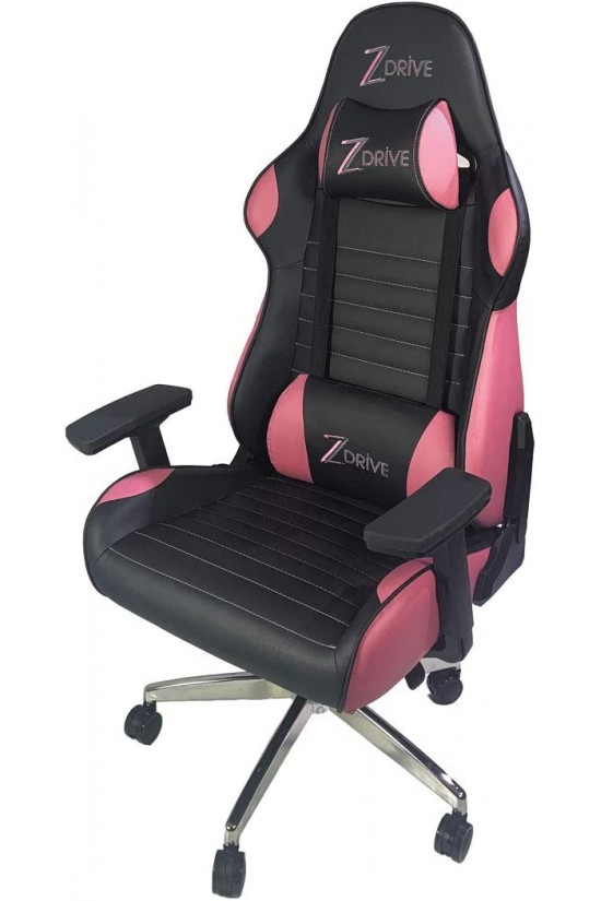 Gaming-Stuhl Cozy – Schwarz/Rosa, 56 x 72 x 135 cm Gaming-Stuhl Cozy – Schwarz/Rosa, 56 x 72 x 135 cm