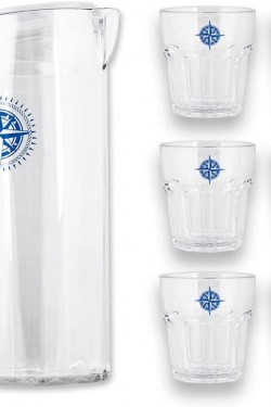 240447 Carafe et verre S, adulte, transparent, taille unique