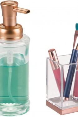 BADEZIMMER MIT SEIFE UND ZAHNBÜRSTE 2 KUPFERMODELL, Transparent, Kupfer