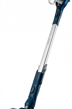 FC6724/01 Şarjlı Dik Süpürge, Mavi, 40 dakikaya varan çalışma süresi, 180 derecelik emiş başlığı, PowerBlade motor ve PowerCyclone 7