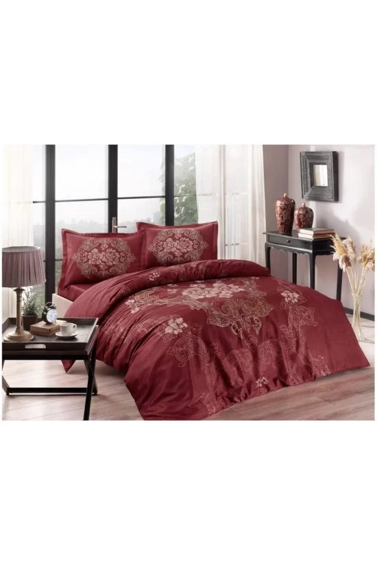 1000037481001 Florian Satin-Bettbezug-Set, Rot