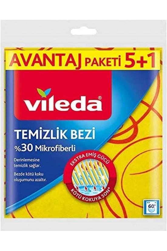 Temizlik Bezi, 5+1&apos;li Paket, Sarı