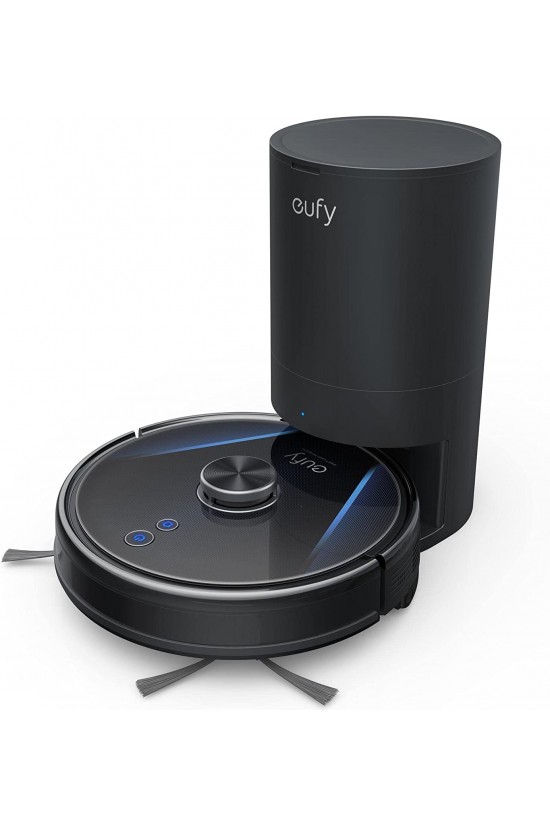eufy RoboVac LR30 Hybrid+, iPath LiDAR teknolojili, 3000 Pa, 2&apos;si 1 arada Vakum ve Paspas, Çok Katlı Haritalama, Uygulama destekli, 60 günlük Toz Toplama İstasyonlu Robot Süpürge