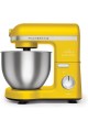Mastermaid Chef Stand Mikser, Yoğurucu, 1500 W, Paslanmaz Çelik, 6 Hız, 3 Aparat, Pine Yellow