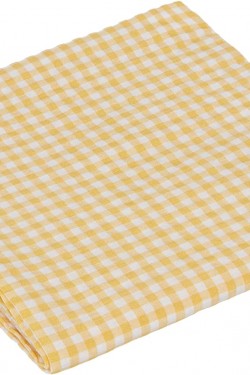 Nappe Vichy Petit Motif Carré, Nappe, Couverture de Pique-Nique, Jaune, 80x170