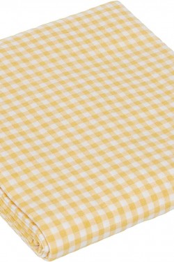 Nappe Vichy Petit Motif Carré, Nappe, Housse de Pique-Nique, Jaune, 170x170