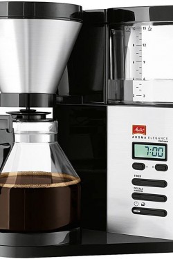 Aroma Elegance Dee Filtre Kahve Makinesi, Paslanmaz Çelik, 1.2 L Kapasite, Siyah