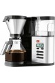 Aroma Elegance Dee Filter Coffee Maker, Stainless Steel, 1.2 L Capacity, Black