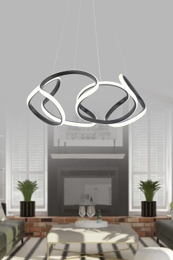 Honos Black Modern Pendelleuchte Led-Kronleuchter Mr. Muk Room Hall Led-Kronleuchter, 45X90