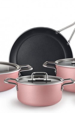 Mastermaid Bio Diamond 9 Parça Tencere Set Pembe