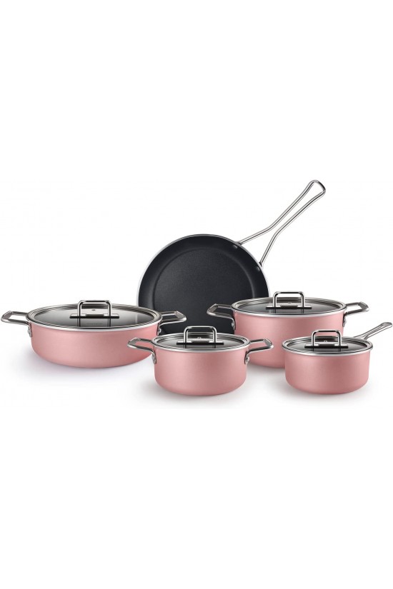 Mastermaid Bio Diamond 9 Parça Tencere Set Pembe