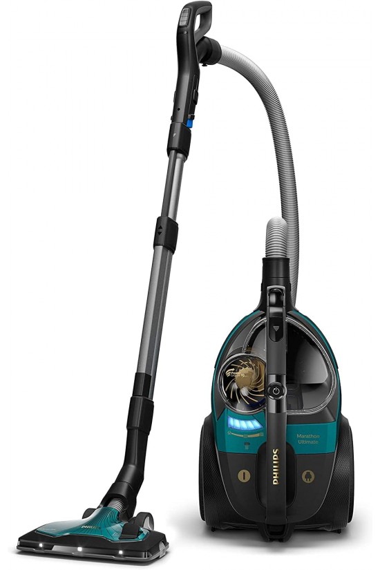 XB9185/07 TriActive Ultra LED Başlık ve PowerCyclone 10 Teknolojisi ile Premium Toz Torbasız Elektrikli Süpürge, NanoClean Teknolojisi, PowerMax Sensörü, Koyu Opal Yeşili