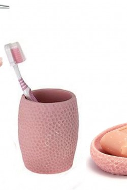 PEMBE KÜRKLÜ 3 LÜ BANYO S