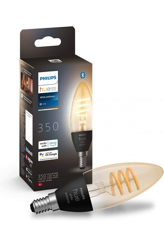 Hue White Ambiance Filament Akıllı E14 Led Ampul, kısılabilir, 350 lm Hue White Ambiance Filament Akıllı E14 Led Ampul, kısılabilir, 350 lm